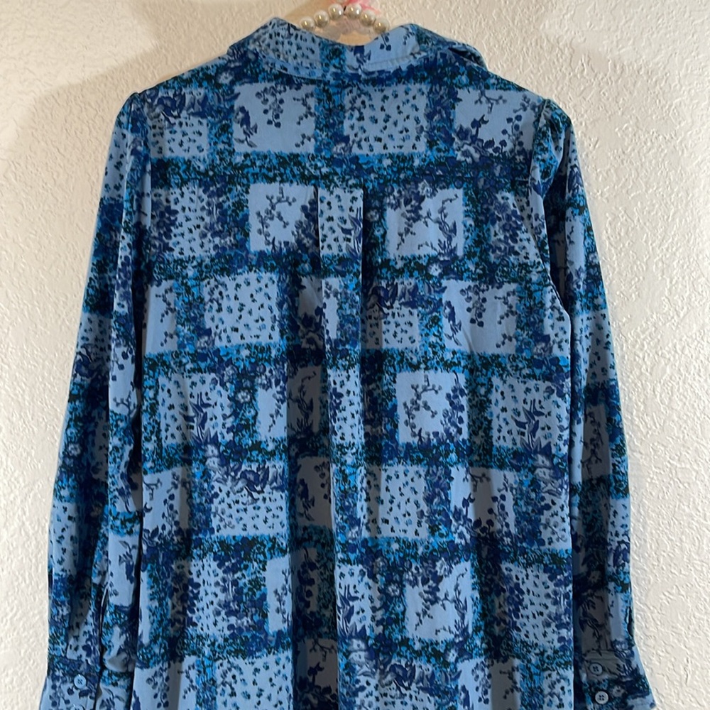 TUCKERNUCK Trellis Vine Crepe Callahan Shirt Dress With Pockets Size XS - Picture 8 of 14
